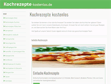 Tablet Screenshot of kochrezepte-kostenlos.de